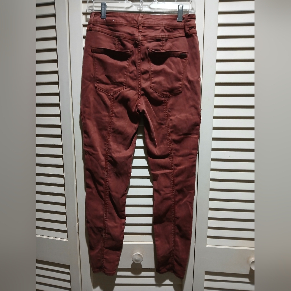 White House Black Market High Rise Skinny Ankle Pants Rust Size 2 - Picture 3 of 6